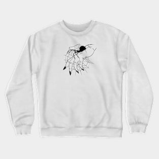 Witchcraft, spider on hand , spider web Crewneck Sweatshirt